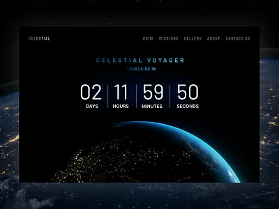 Daily UI Challenge | Day 14 | Countdown Timer 100daysdailyuichallenge countdown countdowntimer dailyui day14 design figma landingpage launch launchcountdown space timer website websitedesign