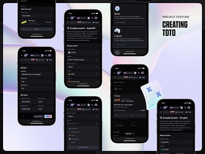 User Profile: Toto Tab for Bookmaker.xyz app betting crypto cryptocurrency decentralised design esports gambling interface sports tokens totalizator toto ui ux web website