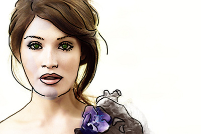 Portrait Practice_ Gemma Arterton illustration