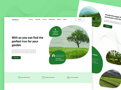 Nature shop | Landing page design branding graphic design logo ui ux