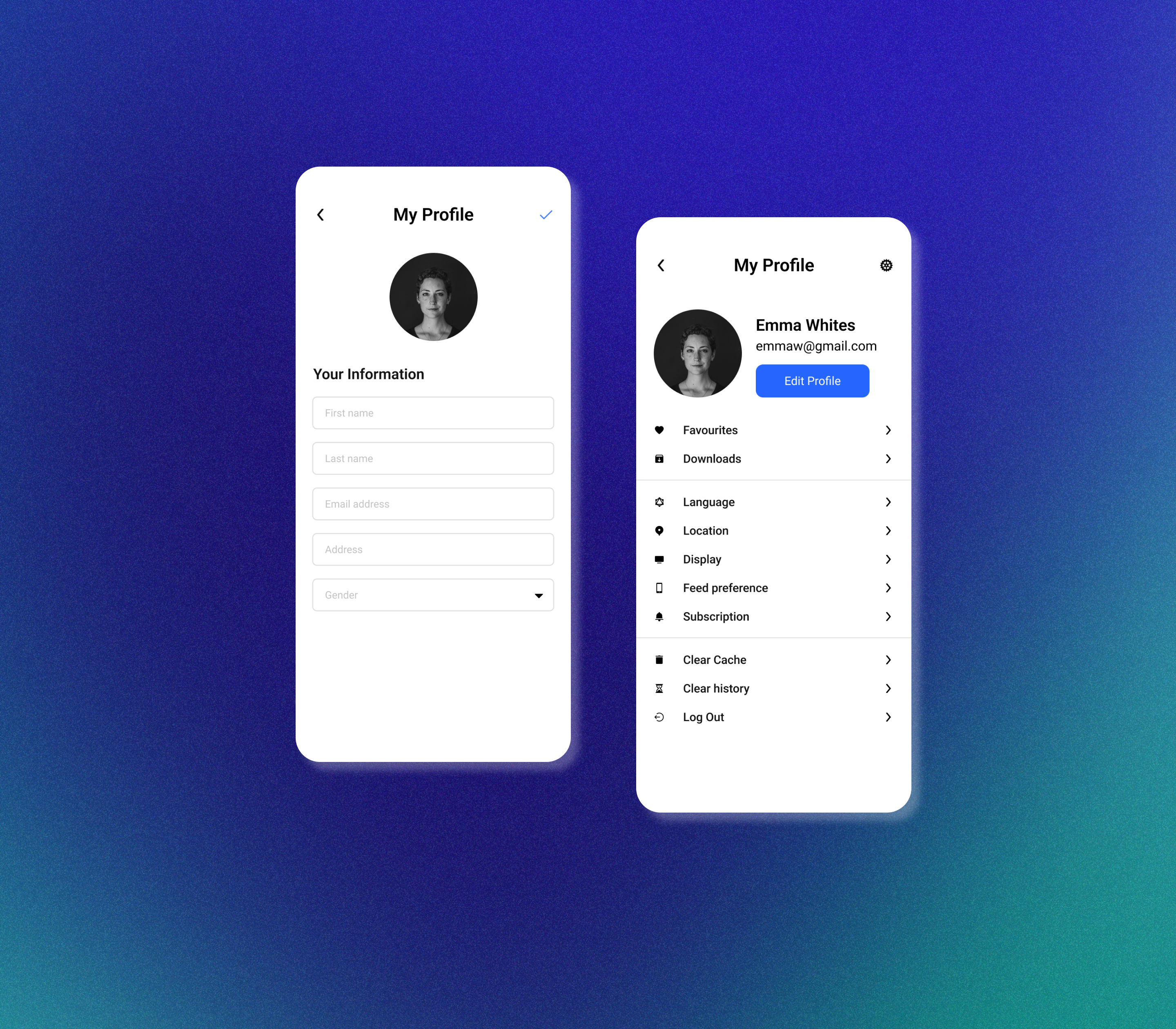 User Profile UI Design adobe xd android app design branding design figma follow me illustration latest ui logo ui uiux user experience user interface user profile ux web design wireframing