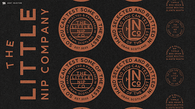 The Little Nip Co. badge bottle design branding design graphic design illustration logo package design packaging typography vintage whisky