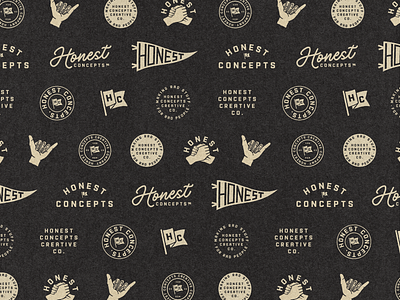 Honest Concepts badge branding design graphic design illustration logo vintage
