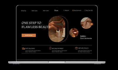 Skin Care Website branding design ty typography ui ux