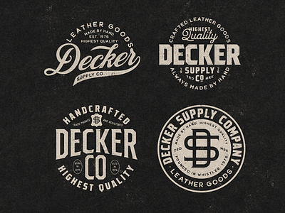 Decker Supply Co. badge branding design graphic design illustration logo traditional typography vintage