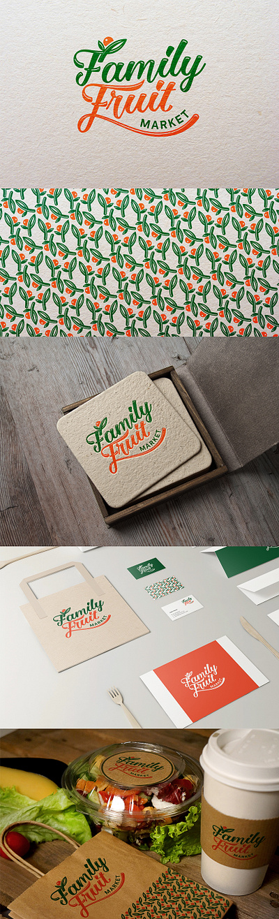 Family Fruit market Logo and branding branding branding design logo packaging design