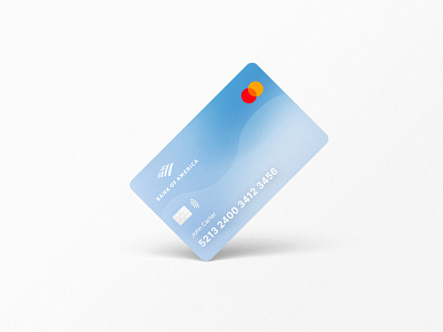 Bank of America MasterCard design blue branding card design credit card design graphic design mastercard minimal