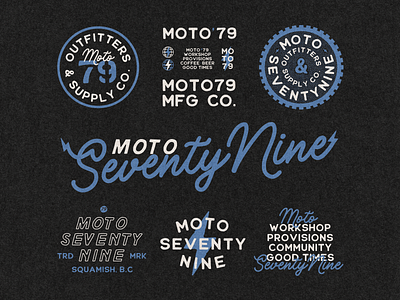 Moto '79 badge biking branding design graphic design illustration logo moto motorcycles typography vintage