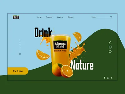 Minute Maid | Hero section design branding design typography ui ux