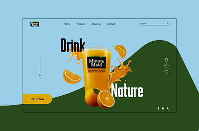 Minute Maid | Hero section design branding design typography ui ux