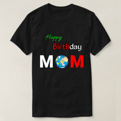 HAPPY BIRTHDAY MOM 3d branding graphic design logo