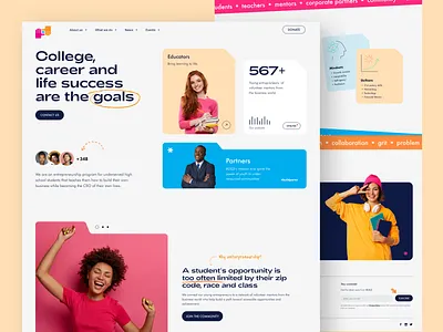 BUILD Website college ecommerce education graphic design hand drawn hero section home page homepage school ui ux volunteers web design webdesign