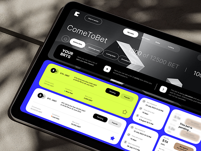Crypto Betting Dashboard ai bet betting crypto dark dashboard design minimal ui ux web website
