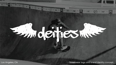 Deities Brand Idenitity branding clothing design fashion graphic design logo streetwear typography