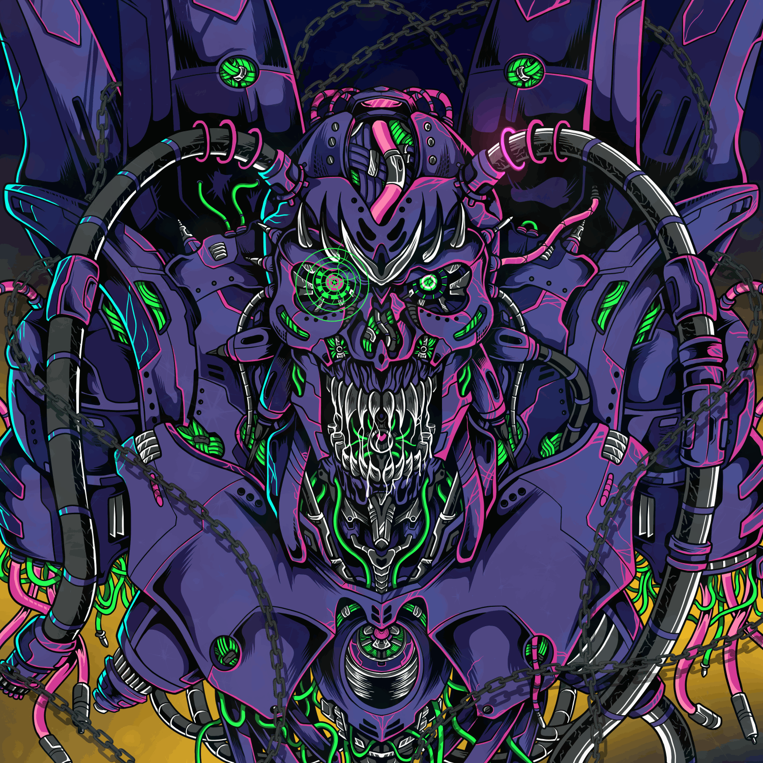 Deathsinc animation artwork fantasy gif illustration mecha scifi skull skull art terminator
