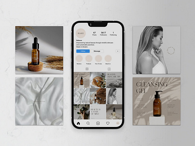 Relance │ Social Media Posts beauty branding clean cosmetics dermocosmetics design graphic design healthy minimalistic natural post skincare social media typography