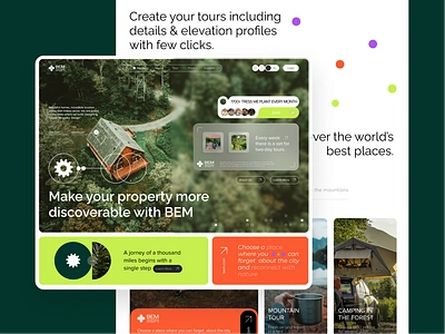 BEM - Property Renting Landing Page agent airbnb apartment booking broker hotel house house rental listing modern design motel property property management real estate real estate landing page realtor rent residence ui ux webdesign