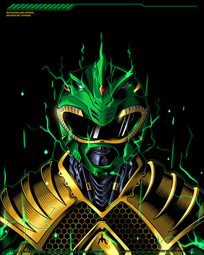 Tribute for Green Ranger artwork digital artwork digital illustration fanart green ranger illustration otaku power ranger ranger