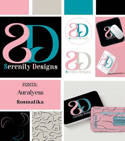 Serenity Designs Brand Board branding graphic design illustration logo