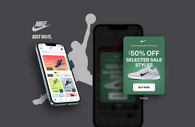 E-commerce Store with Pop-up Overlay - UI Design dailyui dailyuichallenge design e commerce store figma nike pop up overlay popup ui ui design uiux user interface design ux design uxui