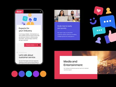 iQor UI Elements branding components corporate design illustration marketing mobile mobile ui ui user interface ux web design website website design