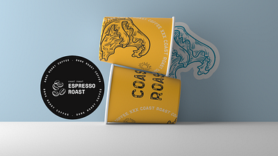 Coast Roast Coffee - Brand Identity brand identity branding coffee brand identity coffee branding coffee logo design graphic design illustration logo