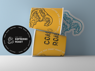 Coast Roast Coffee - Brand Identity brand identity branding coffee brand identity coffee branding coffee logo design graphic design illustration logo