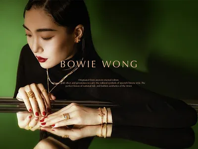 Bowie Wong Jewelry Brand Design: Elegance and Aesthetics of East branding design graphic design illustration logo logodesign ui ux vector visualidentity