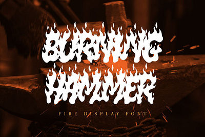 Free Fire Display Font - Burning Hammer energy font