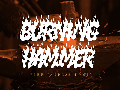 Free Fire Display Font - Burning Hammer energy font