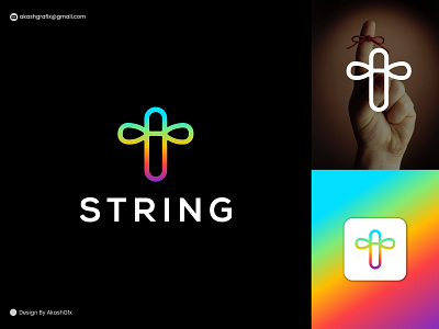 String Finger Logo, Logo Design branding design finger finger logo graphic design logo logodesigner reminder finger reminder logo string string finger string logo