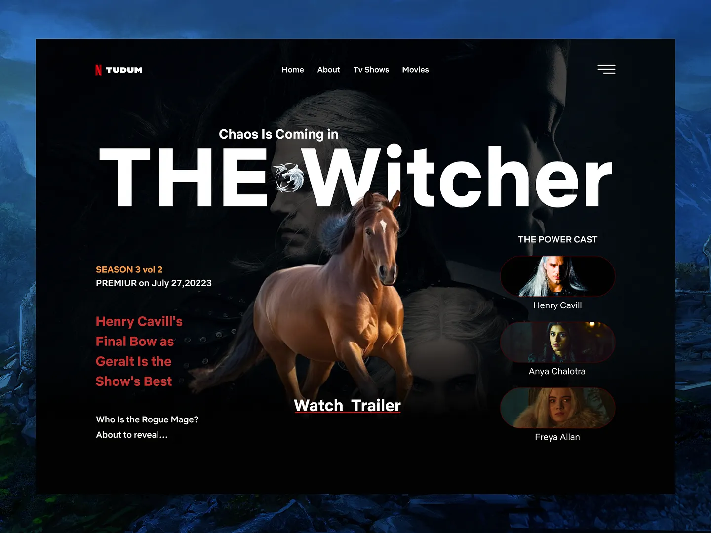 Explore the Ultimate TV Website for Netflix's The Witcher Premiere