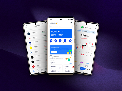 InvestMe - Trading App UI app design figma tradingappui ui uiux uiux design