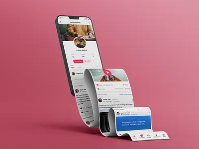 Social media profile page ui/ux design 3d andoroid apps animation app branding clean design dribbble flat graphic design graphics ios minimal mobile app mobile app design social apps social media ui ux vector