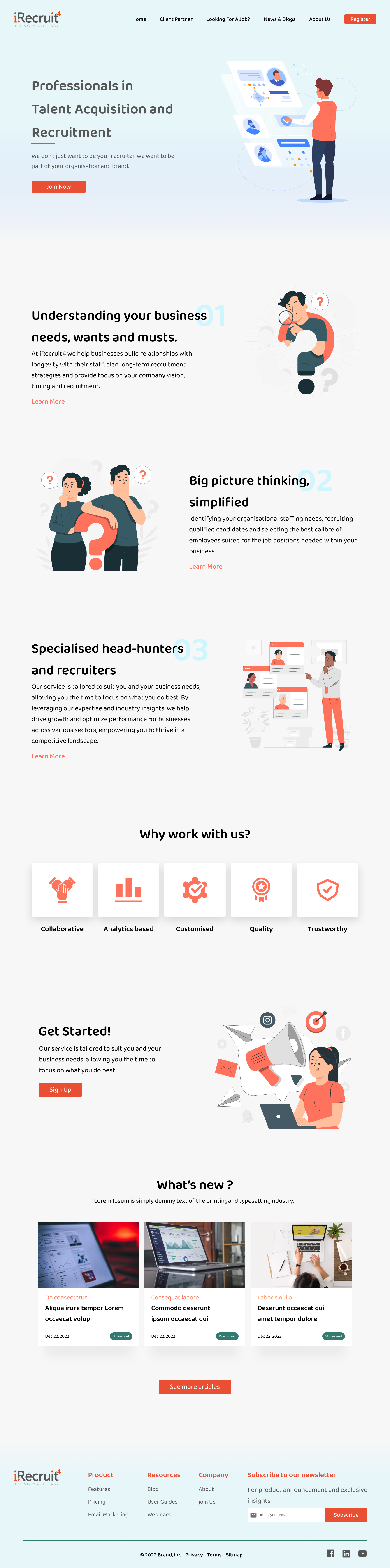 Recruitment Website Home Page Design figma graphic design illustration logo recruitment recruitment website design ui ui design web website design