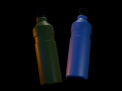 Water Bottle 3d 3d art 3dsmax animation blander branding c4d color design graphic design illustration logo lowpoly modeling motion graphics product render ui