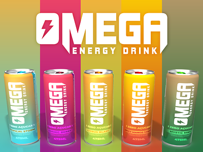 Energy Drink Project 3d branding design
