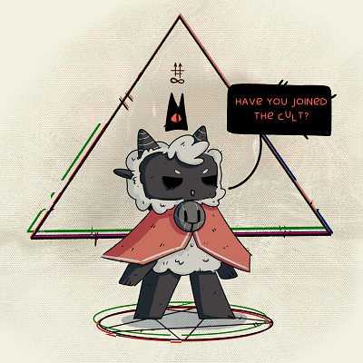 Have you joined the Cult? animals cartoon character characterdesign cute cute character fanart gameart illustration