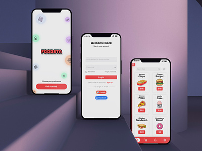 FOODSTA - Mobile Ui Design | Ui/Ux appdesign behance food app graphic design mobile ui ui ui ux uidesign uiux userexperience userinterface ux uxdesign uxdesign uxinspiration