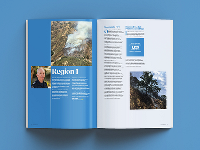 SACFS - 2023 Yearbook Internal Spread australian booklet design branding bushfires design editorial design emergency services firefighters graphic design layouts type typography yearbook