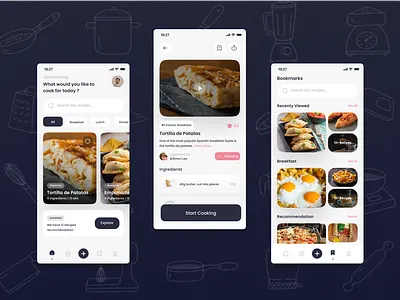 Spanish cuisines UI 3d animation branding design graphic design illustration logo typography ui vector