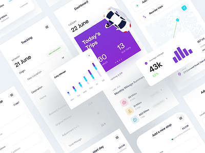 Cardata Mobile App: Vehicle Reimbursement Mileage android app car cardata data data visualization ios location map mileage mobile mobile ui reimbursement tracking ui uidesign uiux uxdesign vehicle website