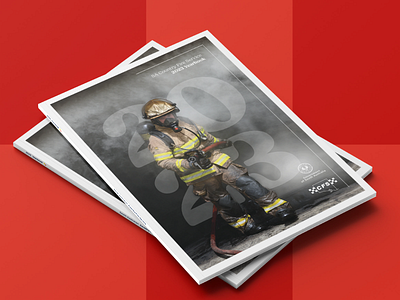 SACFS - 2023 Yearbook Cover australian book cover booklet design cover design design emergency services firefighters graphic design layouts photography typography yearbook