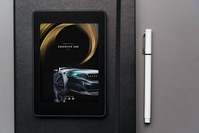 Executive car poster black car elegance executive gold luxury theme