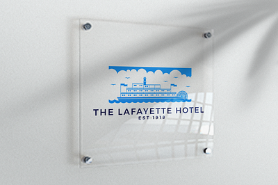 The Lafayette Hotel Logo Design hotel logo ship