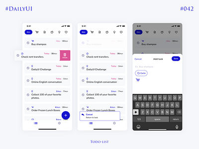 DailyUI 042 to-do list 042 app branding dailyui design graphic design ios todo ui ux vector