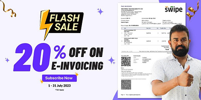 Flash Sale on E-Invoicing billing branding design graphic design gst illustration invoicing swipe typography ux vector