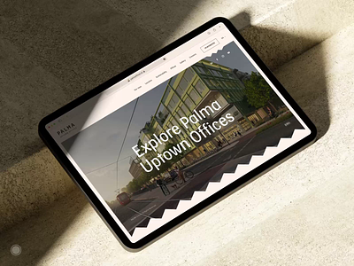 Palma Offices (Design + Prototype + MVP) animation architecture branding building corwin downtown homepage neighborhood offices platform property real estate residence rooftops ui uptown ux website