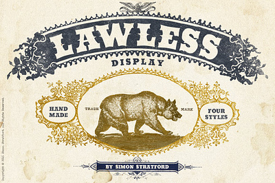 Display font Lawless sans serif