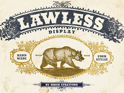 Display font Lawless sans serif